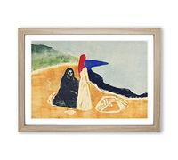 Two Women On The Shore Vol.1 by Edvard Munch Framed Print | A2 Oak Framed Wall Art | Ready to Hang | Modern Nature Picture | Living Room Bedroom Lounge Office