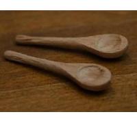 Two Wooden Spoons, Dolls House Miniature Kitchen Baking Cooking Accessory, Yorkshire Miniatures