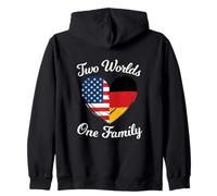 Two Worlds One Family German American Heritage Zip Hoodie