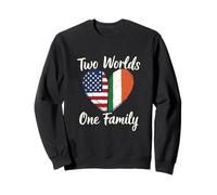 Two Worlds One Family Irish American Heritage Sweatshirt