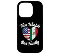Two Worlds One Family Mexican American Heritage Case for iPhone 14 Pro