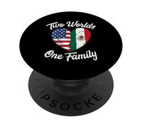 Two Worlds One Family Mexican American Heritage PopSockets Adhesive PopGrip
