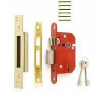 Two x KEYED Alike SASH Lock ERA Fortress 63mm (2.5") 5 Lever BS 361-32 Brass
