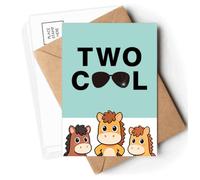 Two Year Old Cool Glasses Broken Postcards Envelopes Cards Mailing Year Horse