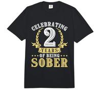 Two Years Clean Sobriety Addiction Recovery 2 Year Sober Comfort Colors Adult Heavyweight T-Shirt