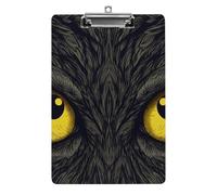Two Yellow Eyes Clipboard, A4 Acrylic Clipboard with Hanging Hole, Ultra-Light Clip Board - Holds 100 Sheets, Shatterproof Document Holder for Office, 12.5" X 8.5"