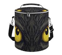 Two Yellow Eyes Lunch Bag, 15L Portable Leakproof Picnic Basket with Shoulder Strap, Insulated Picnic Cooler Bag for Camping, Beach, Hiking & Groceries