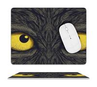 Two Yellow Eyes Mouse Pads Portable Mousepad Stitched Edge Mouse Mat For Gaming Laptop Computer 25X30Cm