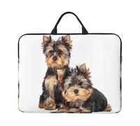 Two Yorkshire Terrier Puppies, 14 Inch Laptop Sleeve, Notebook Bag Laptop Case Sleeve Briefcase with Handle