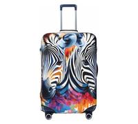 Two Zebras Elastic Travel Luggage Cover Suitcase Protector, Print Suitcase Baggage Cover Anti-Scratch