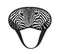Two Zebras Facing Each Other Blackout Sleep Mask - Soft Adjustable Eye Mask for Full Light Blocking, Deep Sleep, Travel & Relaxation