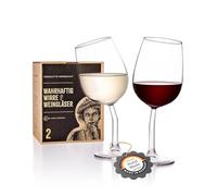 two46 Vi(n) oletta Wankelmut Krumme Weingläser Set (2 Stück) - Weinglas Lustig Handgebogen in DE - Lustige Wein-Gläser ALS Wein Geschenke für Frauen & Männer…