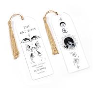 TwoDays Fantasy Acrylic Bookmarks, to The Star Who Listen Inspired Romantasy Gifts for Bookish, City of Starlight and Batboys Merch for Book Lovers Booktok. (6"x2", Set of 2)