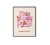 TwoDays Taylor Room Decor Aesthetic, Lyrics Poster for Bedroom, This Is Our Place Prints, Music Art Wall Decor for Girls, Large Vintage Birthday Decorations. (12" x 16", UNFRAMED)