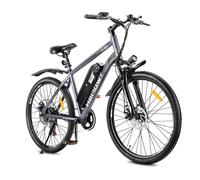 TWOFISH Electric Bike for Adults, Electric Mountain Bike with Max 100KM Range 36V 15Ah Battery, 26" E-bike with 7-Speed, Cruise Control, Disc Brakes and LED Display (Gray)