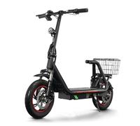 TWOFISH Electric Scooter for Adults, 12 Inch E-scooter with 500W Motor, 48V 13Ah Lithium-ion Battery, 30 km Max Range, 120KG Load Capacity, Double Shock Absorbers, Rear Basket, M5 PRO-S