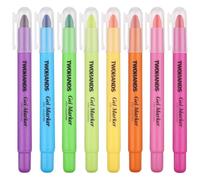 TWOHANDS Bible Highlighters, No Bleed Gel Highlighter, 8 Assorted Colors