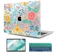 TwoL Case for MacBook Air 13 inch, Plastic Hard Shell Case Cover Keyboard Skin & Screen Protector Compatible with MacBook Air 13 inch 2021 2020 2019 2018 Model A2337 M1 A2179 A1932, Abstract Flower