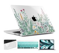 TWOLSKOO Botanical Illustration Engraving Style Hrad Shell Case Cover and Keyboard Skin Screen Protector for New MacBook Pro 14 inch 2021 Model A2442 M1 Pro/Max