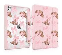 TWOLSKOO Case for iPad Pro 11-inch (M5 2025 / M4 2024), Clear Acrylic Back with TPU Bumper, Pencil Holder, Trifold Stand, Auto Sleep/Wake, Cowboy Hats