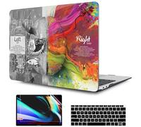 TWOLSKOO Case for MacBook Air 13 inch, Plastic Hard Shell Case & Keyboard Skin & Screen Protector Compatible with MacBook Air 13 inch 2021 2020 2019 2018 Model A2337 M1 A2179 A1932, Abstract Flower