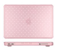 TWOLSKOO Case for MacBook Neo 13 Inch 2026 A3404, Frosted Blush Polka Dot