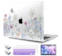 TWOLSKOO Compatible with MacBook Pro 13 inch Case 2023-2016 A2338 M2/M1 A2251 A2289 A2159 A1989 A1706, Plastic Hard Shell Cover & Keyboard Skin & Screen Protector, Dandelions