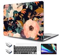 TWOLSKOO Compatible with MacBook Pro 13 inch Case 2023-2016 A2338 M2/M1 A2251 A2289 A2159 A1989 A1706, Plastic Hard Shell Cover & Keyboard Skin & Screen Protector, Bright Abstract Flowers