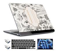 TWOLSKOO for MacBook Air 13.6 Inch Case 2025/2024/2022, M4 M3 M2 Chip, Models A3240 A3113 A2681, Plastic Hard Shell & Keyboard Cover & Type C Adapter & Screen Protector, Retro Compostion Book