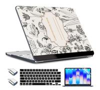 TWOLSKOO for MacBook Neo 13 inch Case 2026 A3404 A18 Pro Chip, Plastic Hard Shell Pattern Case with Type C Adapter, 2 Webcam Covers, Keyboard Cover & Screen Protector, Retro Compostion Book