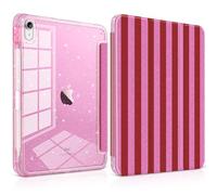 TWOLSKOO Sparkly Case for iPad Pro 11 inch (M5 2025 / M4 2024), Glitter Hard Acrylic Back with Pencil Holder, Slim Trifold Stand Folio Cover, Auto Sleep/Wake, Ice Cream & Bows