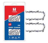 TWOMEM 2-Pack S56 Chainsaw Chain 16 Inch 3/8’’ LP .05 Inch Gauge 56 Drive Links Compatible Replacement for Craftsman,Makita, Dayton, Dolmar, Earthwise, Efco, Echo, Husqvarna, Homelite