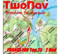 TWONAV France Ign Top25 2 Departements - Mixte - White - size only size- model 2024 only size