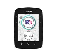 TwoNav Terra (64 GB) + Great Britain Topo full map installed, GPS bike computer with 3.7-inch wide screen for mountain, hiking, MTB, bicycle with maps included. Colour Turquoise