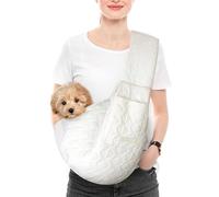 TWOOKTY Dog and Cat Sling Carrier - Hands Free Pet Papoose Bag, Puppy Carrier Purse with Storage Pocket, Travel Safety Harness Machine Washable for Puppy, Small Dogs Cats Outdoor fluffybaby Series