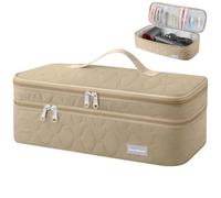 TWOOKTY Double-Layer Travel Carrying Case Portable Storage Organizer Bag for Women, Compatible with Revlon One-Step Hair Dryer and Volumizer Hot Air Brush and Attachments Scandihome Series (Bag Only)