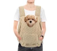 TWOOKTY Pet Carrier Backpack, Adjustable Pet Front Cat Dog Carrier Backpack Travel Bag for Traveling Hiking Camping for Small Medium Dogs Cats Puppies Up to 13lbs Khaki