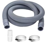 twoonto Drain Hose Extension for Washing Machines, 1.5M Universal Washing Machine Hose, Drain Hose Dishwasher Extension Set Including Hose Connector and Hose Clamps