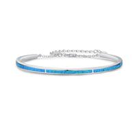 Twoowl Blue/White/Abalone/Malachite Opal Bracelet 925 Sterling Silver Cross Bracelet Opal Cuff Bangle Jewelry Gifts for Women Girls