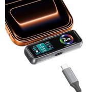 TWOPAN Magnetic Portable iPhone SSD for ProRes 4K 60fps Video Recording, 2TB External Super Storage for iPhone 15/16 Pro/Pro Max,iMac/MacBook, LCD Display, USB-C PD 3.0 Port, Built-in Cooling Fan