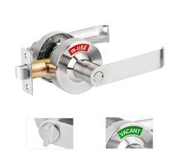 TwoPone Bathroom Door Handle Vacant or in-Use,Commercial ANSI Grade 2 Privacy Indicator Lock for Public Restrooms,Heavy Duty Occupied Sign for Bathroom Door-Stainless Steel