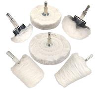 Tworider 6 pcs Buffing Wheel for Drill,Buffing Pad Polishing Wheel Kits,Wheel Shaped Polishing Tool for Metal Aluminum,Stainless Steel,Chrome,Jewelry,Wood,Plastic,Ceramic,Glass,etc