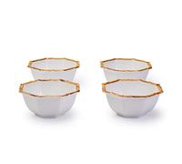Two's Company BAMBOO TOUCH, OCTAGONAL MULTIPURPOSE INDIVIDUAL BOWLS, Set of 4