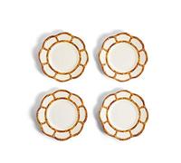 Two's Company Set of 4 Bamboo Touch Accent Plate