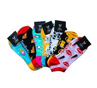 TwoSocks Funny Invisible Trainer Socks for Men and Women and Funny Footsies as a Gift, Cotton, One Size 38-46, Alpaca,