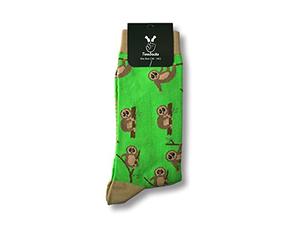TwoSocks Funny Sloth Socks for Men and Women, Funny Socks for Men, Cotton, One Size Fits All