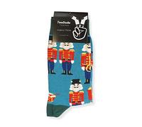 TwoSocks Santa Socks Men & Women Funny and Funny Stockings Gift Cotton One Size, Nutcracker, Einheitsgröße