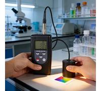twostronking Color Meter, Digital Colorimeter Color, With Lcd Backlit Display, 45° Illumination, 0° Measurement, φ10mm Measurement Area, Automatic Statistics, For Color Measurement and Comparison