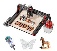 Twotrees TTC450 Pro with Trimmer 800W Four-Axis CNC Milling Machine, 70% Pre-Assembled Worktable for Engraving and Cutting, 360° Swivel Wheels and a Vacuum Kit