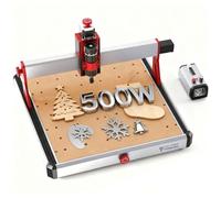Twotrees TTC450 Ultra 500W Spindle CNC Milling Machine Easy Switching Between CNC and Laser Modes, one-Touch Emergency Stop Power Failure Protection. 90% pre-Assembled 3.5-inch IPS Touchscreen